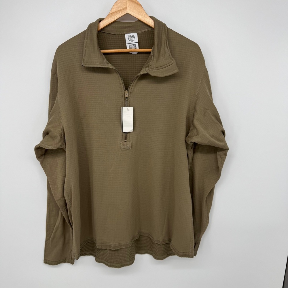 US Military Gen III Level 2 Waffle Fleece Mid Weight Shirt Coyote XL Long NWT